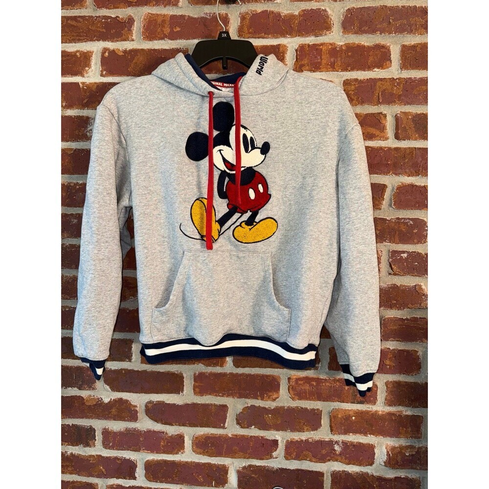 Mickey Mouse Disney World‎ gray hoodie sweatshirt small oversized
